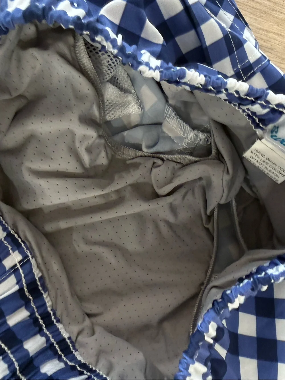 SwimZip Boys 2T UPF 50+ Gingham Swim Trunks Bundle Blue White Quick Dry Pool